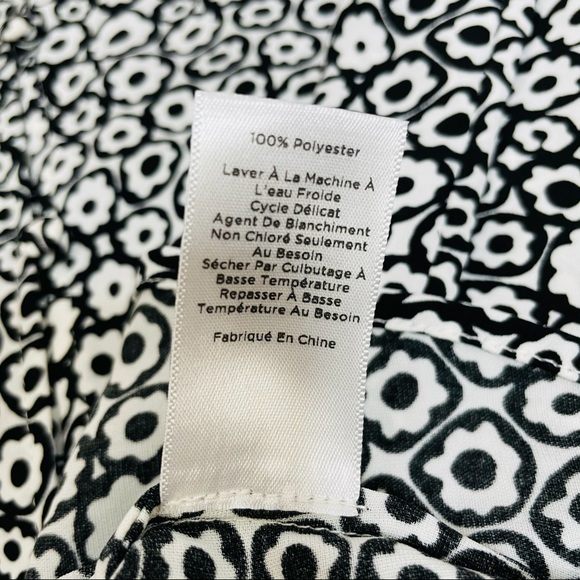 Talbots Floral Long Sleeve Front Tie Blouse S - Picture 13 of 14